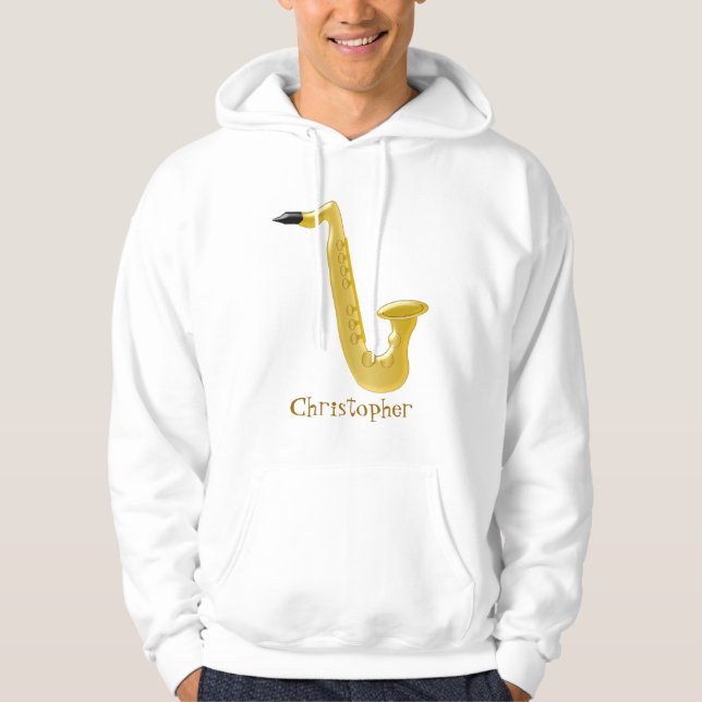 Veste À Capuche Le saxophone ajoutent juste le nom (Devant)