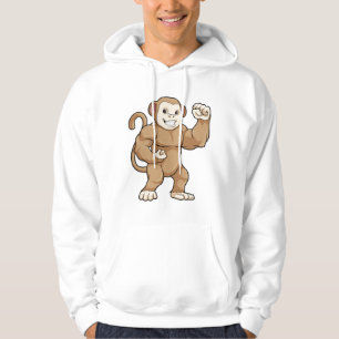 Veste À Capuche Le singe comme culturiste au Bodybuilding