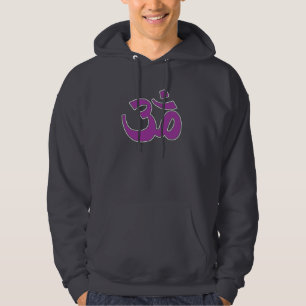 Veste À Capuche Le T-shirt foncé des hommes de symbole d'ohm