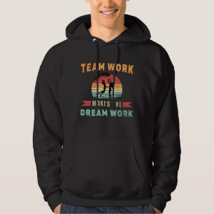 Veste À Capuche Le travail d'équipe de volleyball fait Dream Work