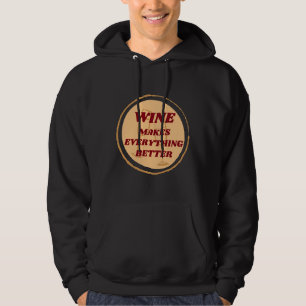 Veste À Capuche Le Vin Fait Tout Mieux Badge