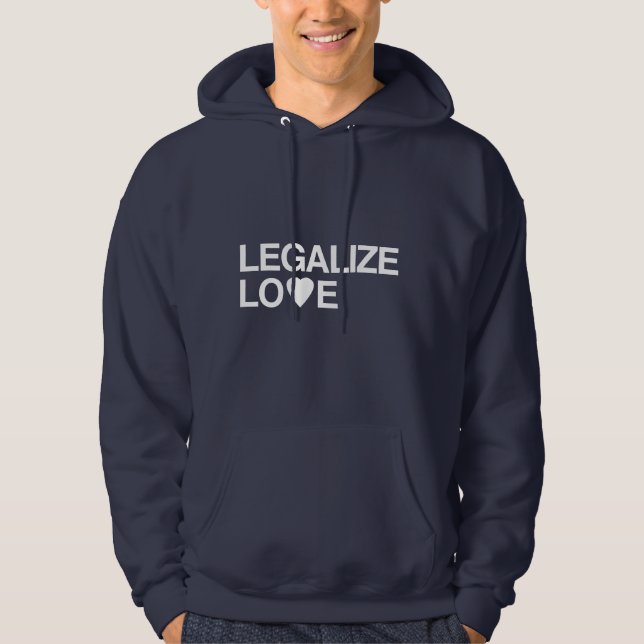 VESTE À CAPUCHE LÉGALISEZ L'AMOUR (Devant)