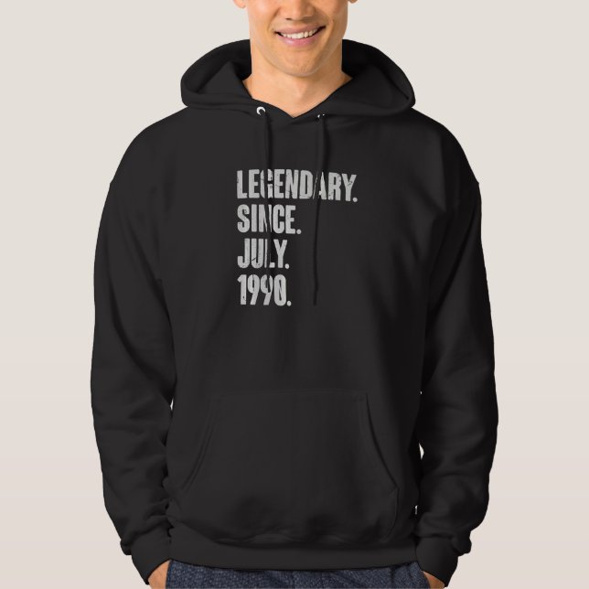 Veste À Capuche Légendaire depuis juillet 1990 32 ans 32e naissanc (Devant)