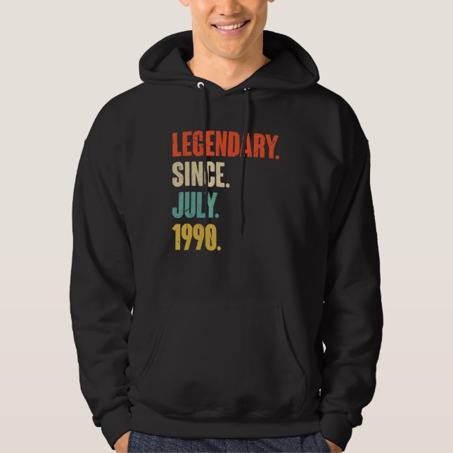 Veste À Capuche Légendaire depuis juillet 1990 32 ans 32e naissanc (Devant)