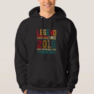 Veste À Capuche Légende depuis 2016 Vintage 8e anniversaire Hommes
