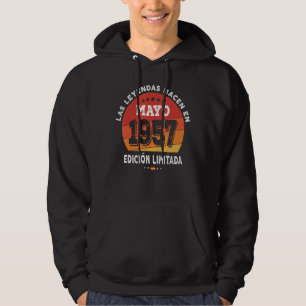 Veste À Capuche Légendes Nées En Mai 1957 65e Anniversaire 65 Ans