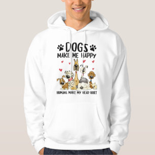 Veste À Capuche Les Chiens Me Rendent Heureux Les Humains Me Font