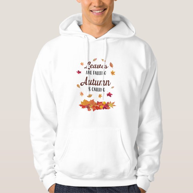 Veste À Capuche Les feuilles tombent L'automne appelle (Devant)
