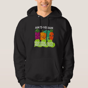 Veste À Capuche Les Hommes Anti Vegan Vegan Vegan ont des sentimen