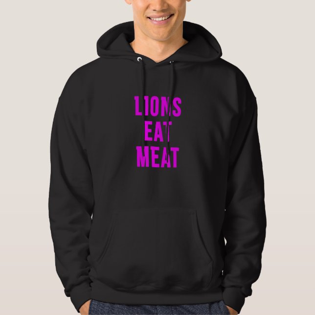 Veste À Capuche Les Lions Mangent De La Viande (Devant)