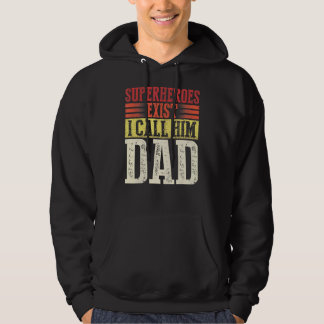 Veste À Capuche Les super-héros existent je l'appelle papa Rétro F