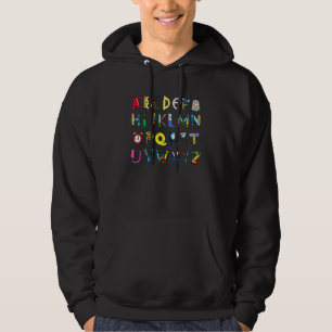Veste À Capuche Lettre Alphabet Abc Tops Graphiques Pour Enfants P