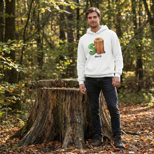 Veste À Capuche Lettre alphabet S Arbre S Amusant Arbre Stump Art