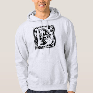 Veste À Capuche Lettre D Monogramme médiéval Art Nouveau
