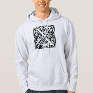 Veste À Capuche Lettre X Monogramme médiéval Art Nouveau