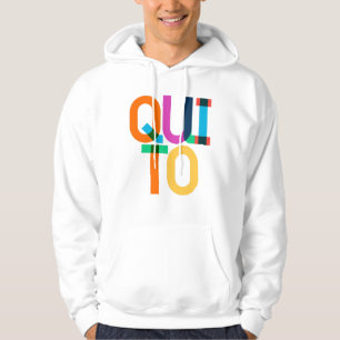 Veste À Capuche Lettres d'art pop de Quito Ecuador