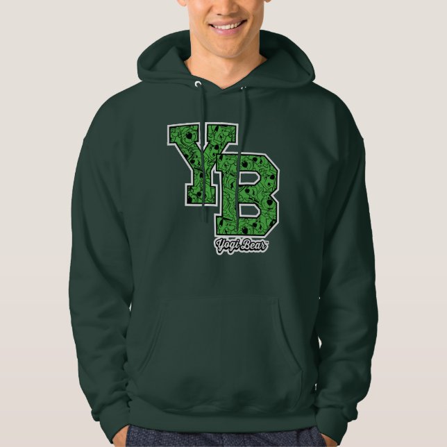 Veste À Capuche Lettres de Varsité à motifs de l'ours de Yogi (Devant)