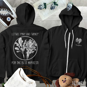 Veste À Capuche Lettuce Pray et Turnip Plantes Drôle Jardinage