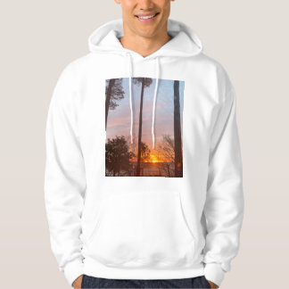 Veste À Capuche Lever de soleil sur la baie à travers les arbres
