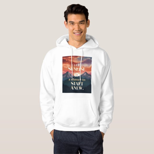 Veste À Capuche Lever et renouveler : Lever de soleil inspirant (Devant entier)