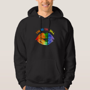 Veste À Capuche Lèvres arc-en-ciel gay pride