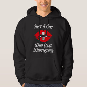 Veste À Capuche Lèvres Bouche Amour Drapeau Suisse Winterthur
