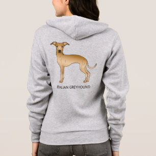 Veste À Capuche Lévrier Italien Fauve Chien Avec Texte Personnalis