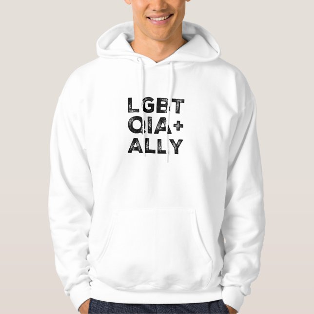 VESTE À CAPUCHE LGBTQIA+ALLY (Devant)