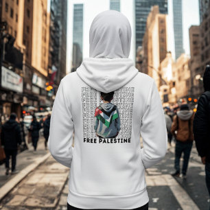 Veste À Capuche Libérez la Palestine blanche