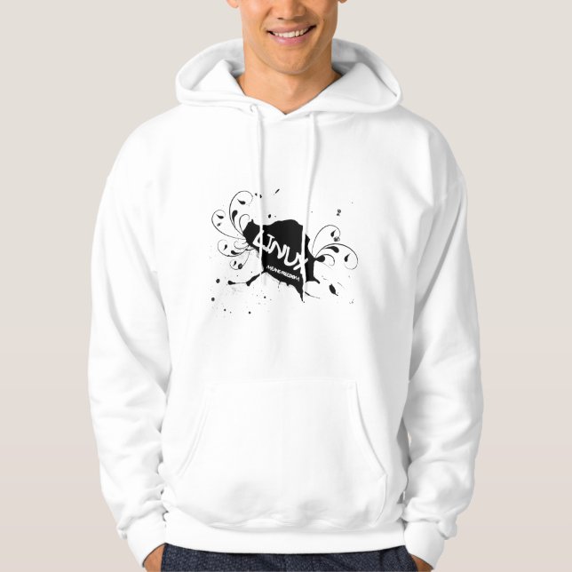 Veste À Capuche Liberté de moyens de Linux (Devant)