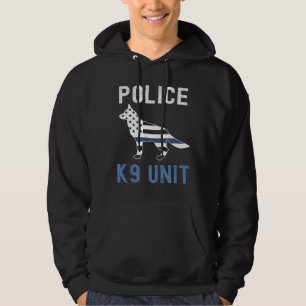 Veste À Capuche Ligne Bleue Mince K9 Police bergère allemande Uni