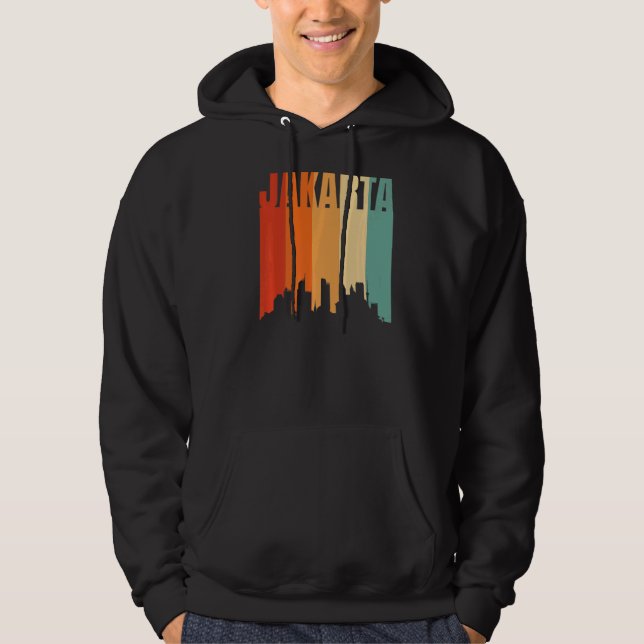 Veste À Capuche Ligne Skyline de Jakarta (Devant)