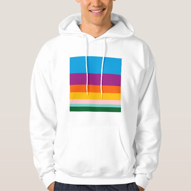 Veste À Capuche Lignes colorées (Devant)