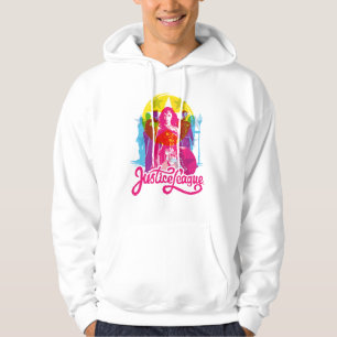 Veste À Capuche Ligue de Justice   Retro Group & Logo Pop Art