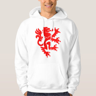 Veste À Capuche Lion héraldique 01 - Rouge