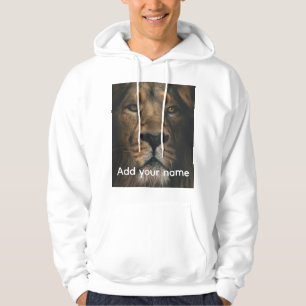 Veste À Capuche Lion t-shirt imprimé avec texte édité