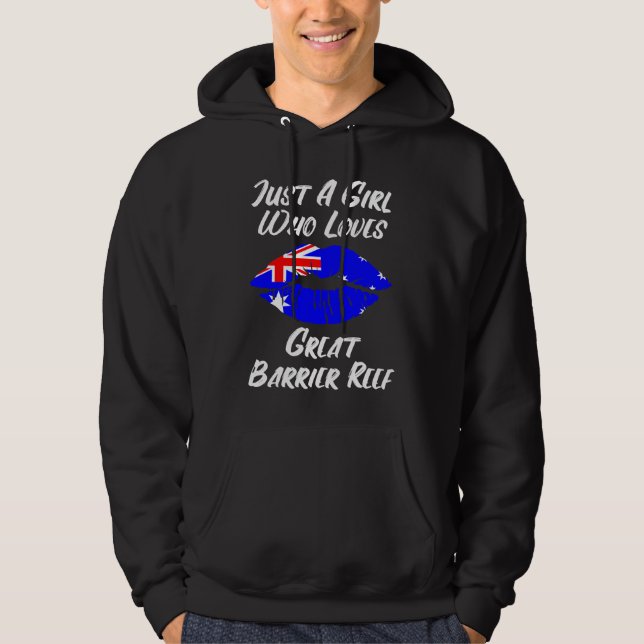 Veste À Capuche Lips Mouth Love Australian Flag Great Barrier Reef (Devant)
