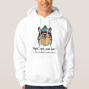 Veste À Capuche llama virgule d'Oxford nerd de grammaire crache te