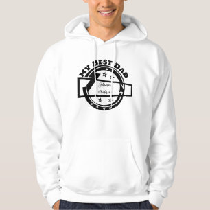 Veste À Capuche Logo Cool simple personnalisé Mon meilleur père