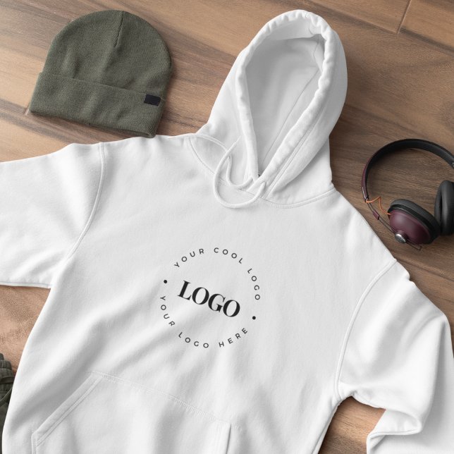 Veste À Capuche Logo d'affaires circulaire personnalisé minimalist (Créateur téléchargé)