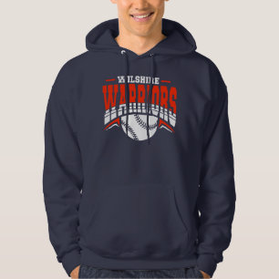Veste À Capuche Logo de base-ball blanc Wilshire Warriors