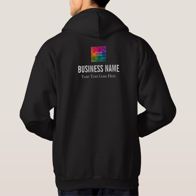 Veste À Capuche Logo de la société Double Side Design Hommes éléga (Dos)
