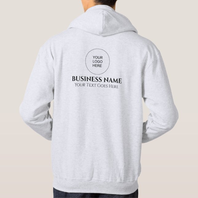 Veste À Capuche Logo de l'entreprise sur mesure avant et arrière (Dos)