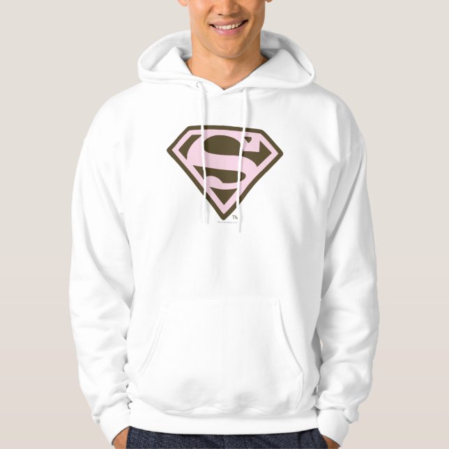 Veste À Capuche Logo de Supergirl Pink and Brown (Devant)