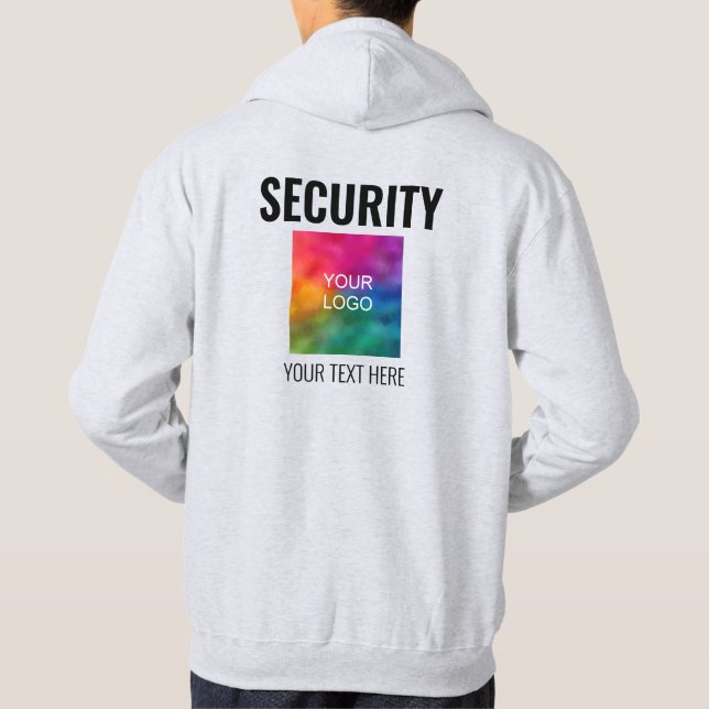 Veste À Capuche Logo de texte personnalisable Double face Mens Séc (Dos)