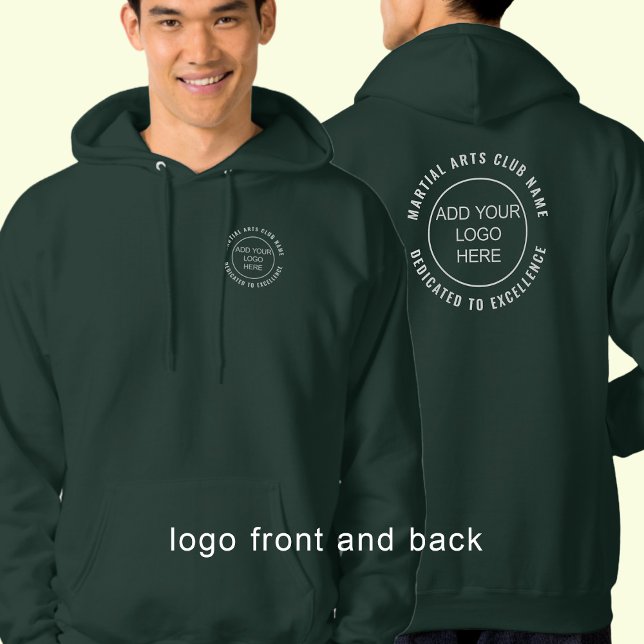 Veste À Capuche Logo du Martial Arts Club Avant Nom Moto (Créateur téléchargé)