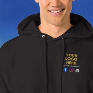 Veste À Capuche Logo personnalisé et entreprise de médias sociaux