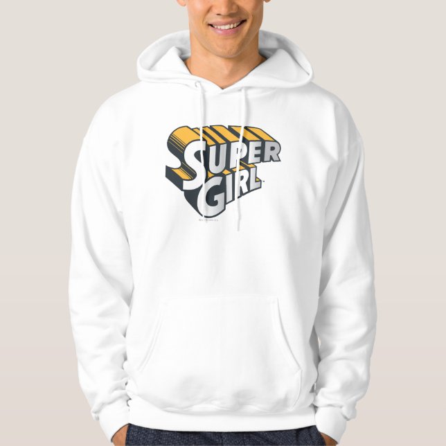 Veste À Capuche Logo Supergirl Silver et Orange (Devant)