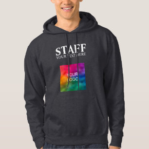 Veste À Capuche Logo Texte Ici Personnel Membre D'Équipage Hommes
