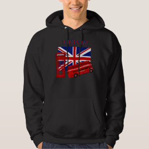 Veste À Capuche Londres Angleterre Union Jack Drapeau Pour Femmes 